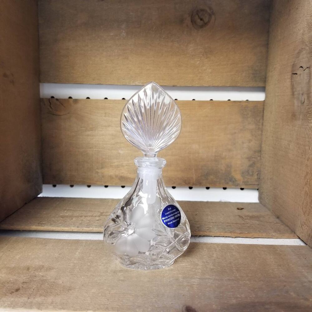 Vintage Princess House Heritage Romance Lead Crystal Perfume Bottle Germany Vtg